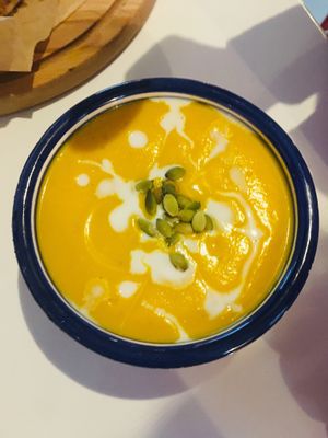 Pumpkin soup at I love you - Ya lyublyu tebya -я люблю тебя in St Petersburg