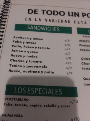 Sandwiches at Black Sheep in Mancora