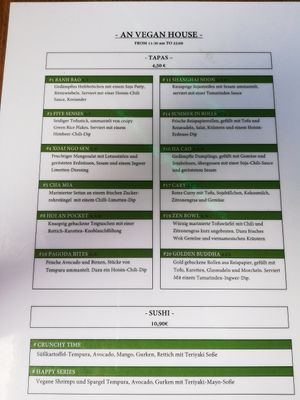 Tapas & Sushi at An Vegan House  in Hamburg