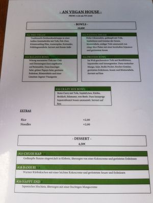 Bowls & Dessert at An Vegan House  in Hamburg