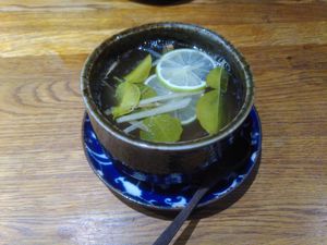 Lime ginger tea at An Vegan House  in Hamburg