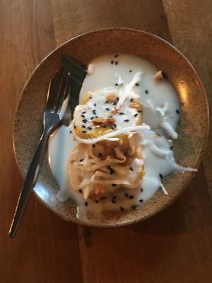 I fell in love with warm pumpkin pie  at An Vegan House  in Hamburg