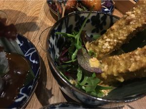 Tofu and sate sauce at An Vegan House  in Hamburg