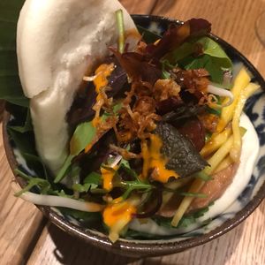 Bread, seitan and veggies  at An Vegan House  in Hamburg