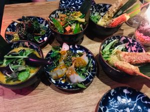 Tapas style: You can try different dishes and share. at An Vegan House  in Hamburg