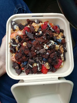 All the chocolate and all the fruit! at Cinnaholic in Seattle