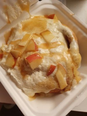 Caramel apple at Cinnaholic in Seattle