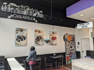 Selfie Wall at Cinnaholic in Seattle