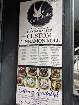 Lots of all vegan options at Cinnaholic in Seattle