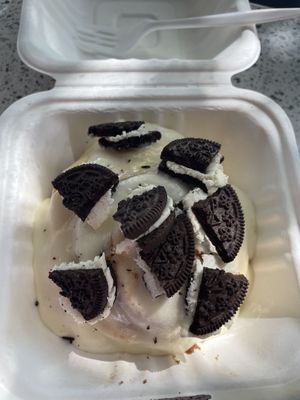 Marshmallow and oreo cinnamon roll  at Cinnaholic in Seattle