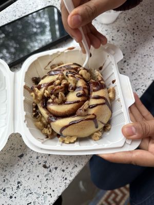 Cinnamon roll  at Cinnaholic in Seattle