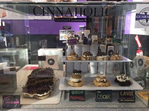 You can see some of their wonderful offerings in this photo.  at Cinnaholic in Seattle