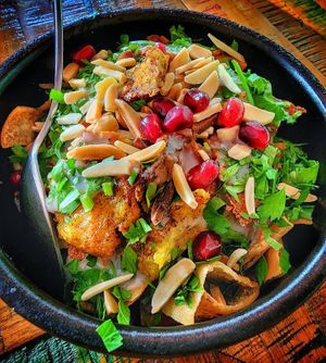 Vegan chicken shawarma tagine  at Dukkah in South Kingsville