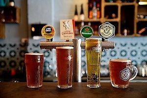 Beers on tap  at Dukkah in South Kingsville