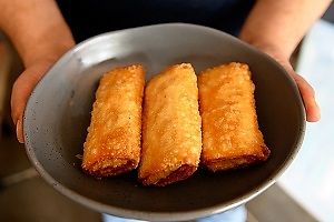 Cheese cigars - Cigar shaped pastry filled with haloumi, feta & mozzarella cheese  at Dukkah in South Kingsville