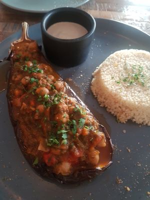 Eggplant chermoula at Dukkah in South Kingsville