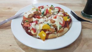 Pizza at Vegan Phangan in Koh Phangan