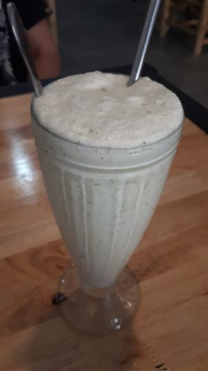 Coconut blended at Vegan Phangan in Koh Phangan