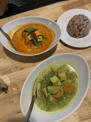 Green curry at Vegan Phangan in Koh Phangan