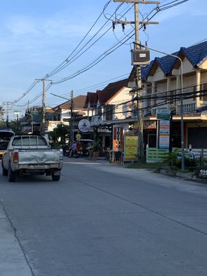 The outside coming from Thong Sala port. It’s on the right. at Vegan Phangan in Koh Phangan