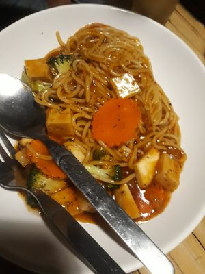 Spaghetti at Vegan Phangan in Koh Phangan