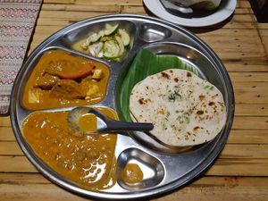 Naan with wraps at Vegan Phangan in Koh Phangan