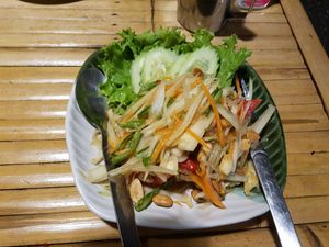 Papaya Salad at Vegan Phangan in Koh Phangan