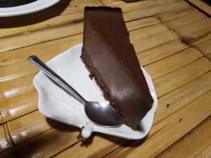 Raw sugarfree Chocolate cake at Vegan Phangan in Koh Phangan