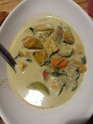 Green curry at Vegan Phangan in Koh Phangan