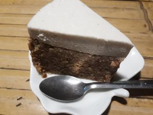 Coconut cake at Vegan Phangan in Koh Phangan