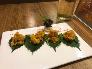 Cabbage salad in shiso leaf at TàiSù ShūShí in Shanghai