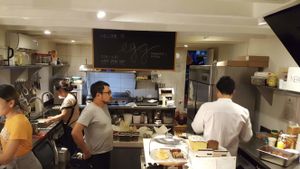 Kitchen area at Egg in Shanghai