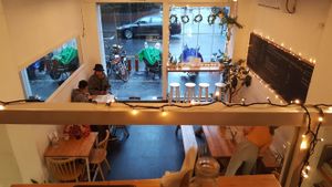View from upper floor at Egg in Shanghai