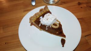 Vegan pumpkin pie (I didn't like it) at Egg in Shanghai