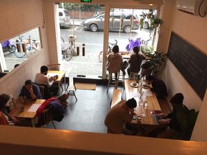 Taken from a table on the second floor  at Egg in Shanghai