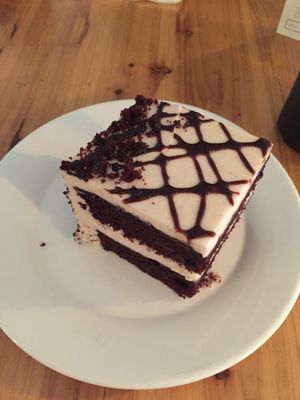 Vegan cinnamon & chili chocolate cake  at Egg in Shanghai
