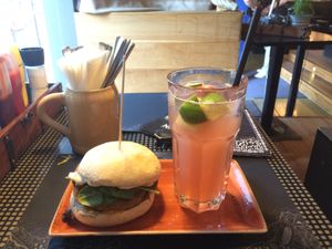 The rhubarb lemonade is gorgeous 🤤 at Peter Pane - Friedrichstr in Berlin