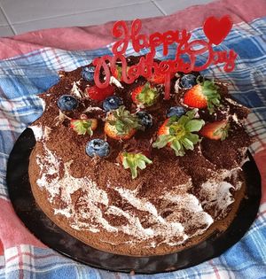 Vegan Black Forest cake at Hello Bakery and Cafe in Johor Bahru