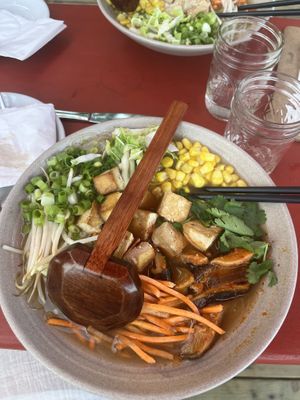 farmers market broth ramen  at Kokeshi in Salem