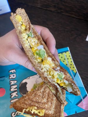 Vegan Supreme toasty  at Frankie's Toasties in Manchester