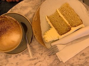 Lemon cake  at Vertigo - Cross St in Manchester