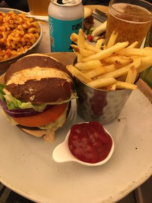 Cheezeburger and fries ! 🥰 at Vertigo - Cross St in Manchester