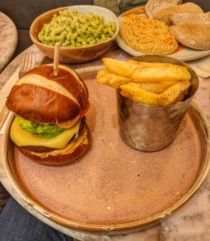 1/4lb Cheezeburger and Fries at Vertigo - Cross St in Manchester