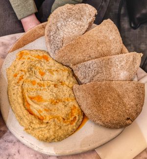 Ras En Hanout Hummus and Wholemeal Pitta at Vertigo - Cross St in Manchester