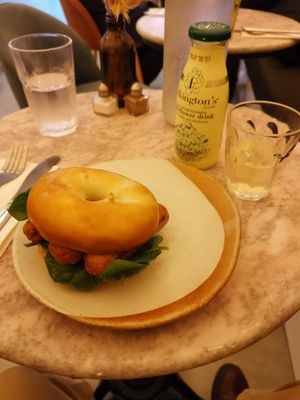 Breakfast bagel at Vertigo - Cross St in Manchester