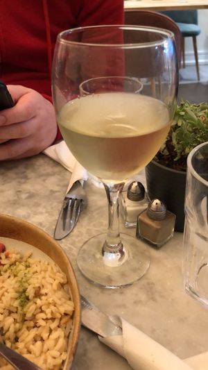 White wine at Vertigo - Cross St in Manchester