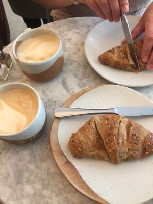 Oat Milk lattes and vegan croissants at Vertigo - Cross St in Manchester