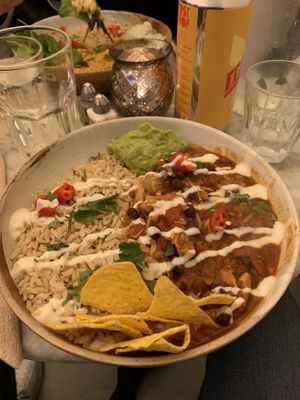 Jack fruit chilli at Vertigo - Cross St in Manchester