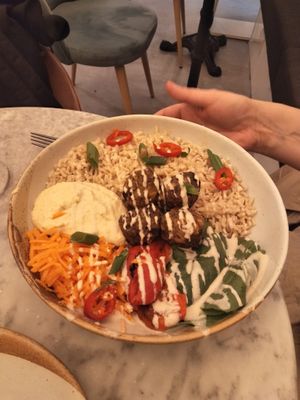Falafel bowl at Vertigo - Cross St in Manchester
