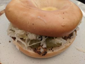 Reuben bagel at Vertigo - Cross St in Manchester